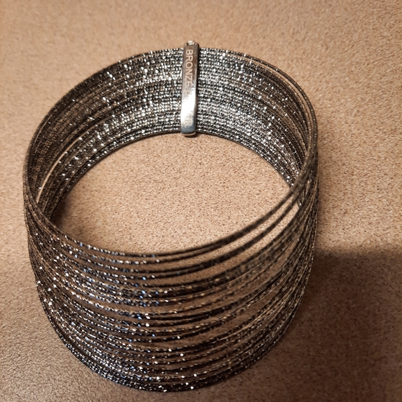 Lisa Robertson Jewelry - Lisa ROBERTSON Bronze Silver-Tone Multi-Strand Bracelet ITALY